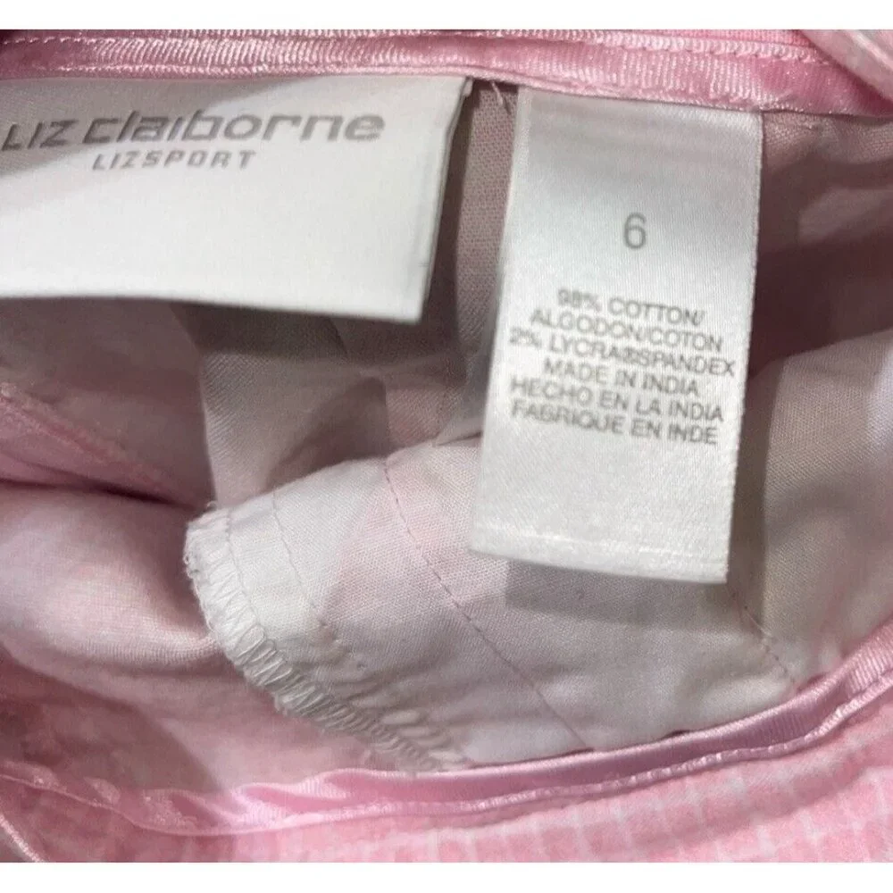 LIZ CLAIBORNE LIZ SPORT Women's Size 6 Pink Check Skort - Picture 10 of 12